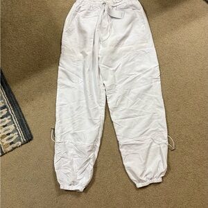 Nylon parachute like pants. White. Small.